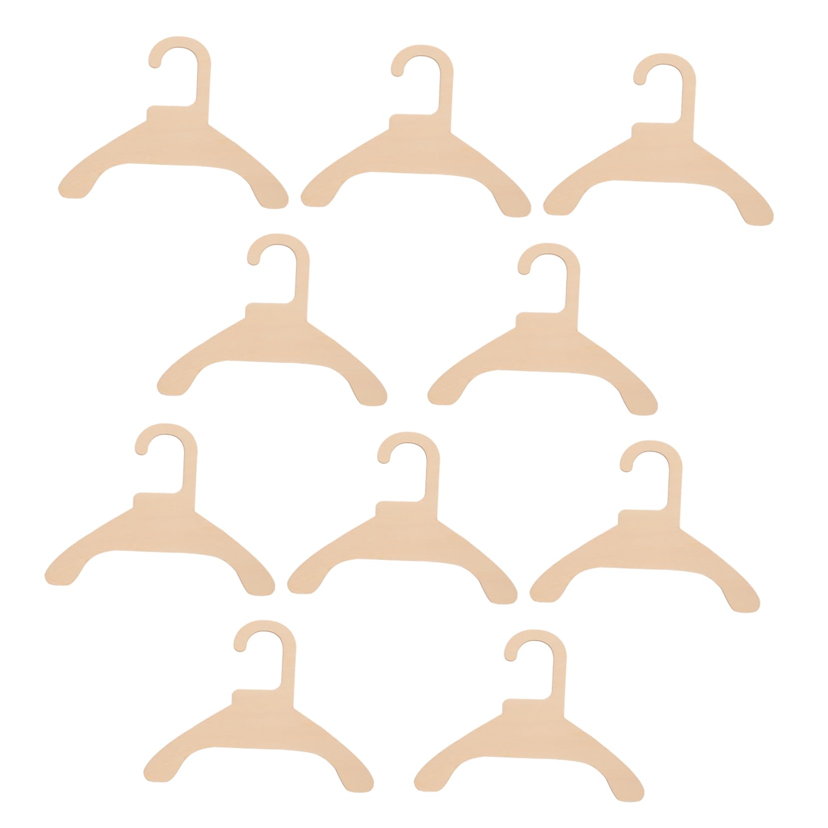 Hemoton Dog Clothing Hanger Set 10pcs Small Wooden Hangers for Pet Garments Accessories