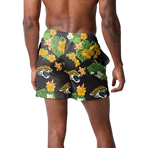 Image of FOCO NFL Mens NFL Team Logo Floral Hawaiian Swim Suit Trunks