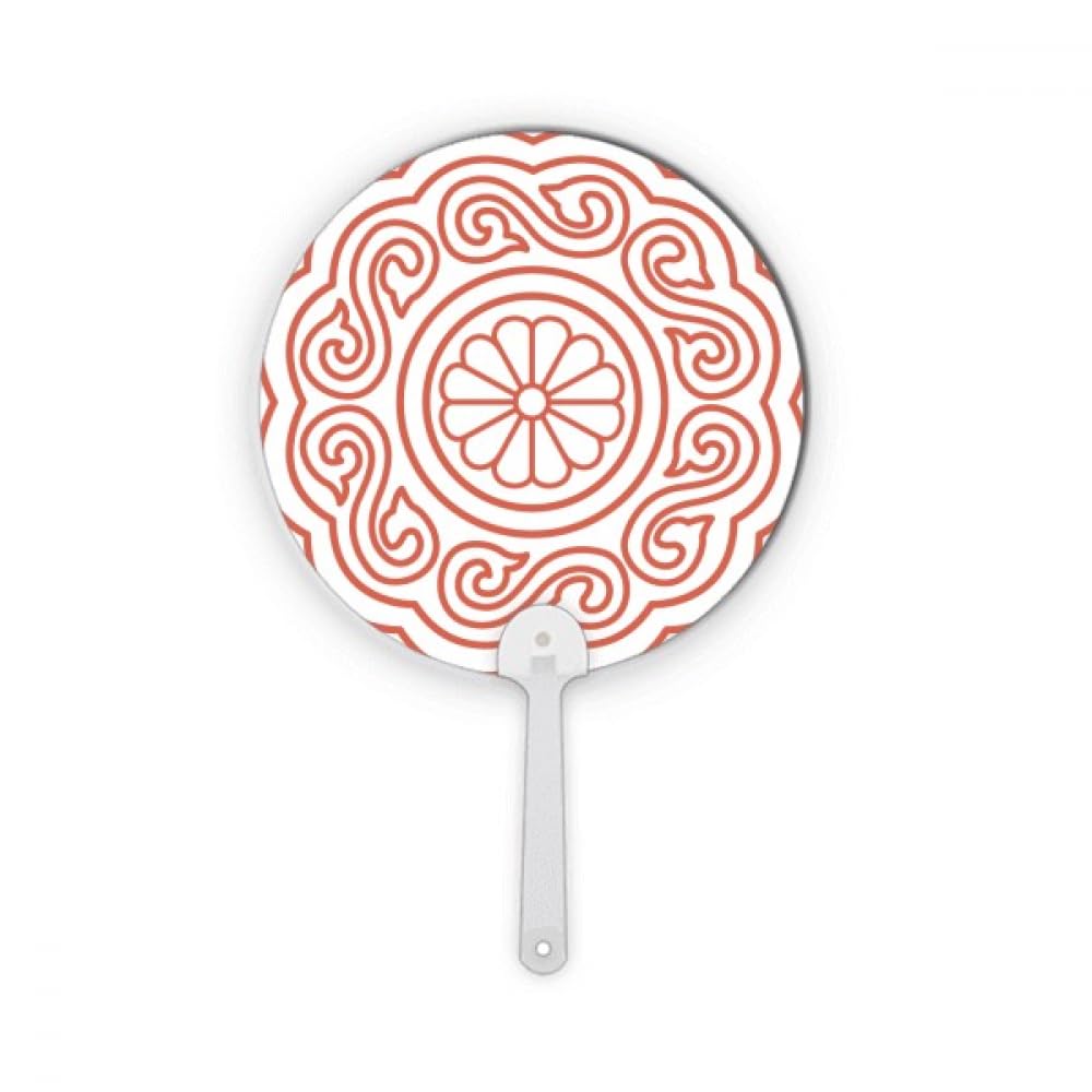 Éventail rond chinois en plastique de style traditionnel pour accessoire de danse