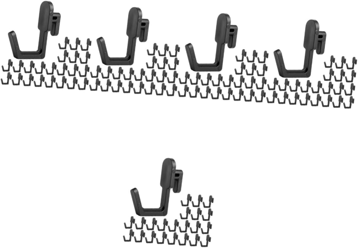 Ciieeo 5sets Heavy Duty J Shape Pegboard Hooks for Easy Tool Organization Pegboard Wall Hooks for Garage Workshop Room Storage and Display 30pcs*5