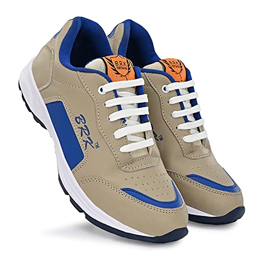 Image of BRK Footwear Men's Blue Running Sports Shoes | Lace-Up Lightweight Sneakers | Rubber Sole | Cushioned Gym Walking Casual Athletic Shoes for Men