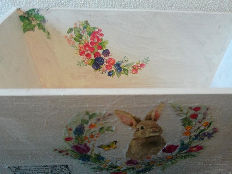 Amazon.co.jp: デコバージュ 多目的木箱 リメイク 鉢カバー 花ケーキと