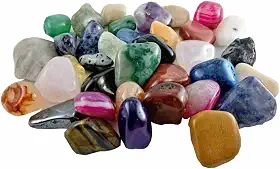 Pacote de Cristais e Pedras Naturais Brasileiras Mistas Roladas - 1kg - Para Energização, Decoração, Meditação e Coleção, Ideal para Equilíbrio Energético, Bem-Estar e Harmonização de Ambientes