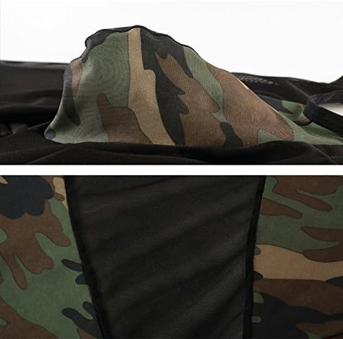 Men's Camouflage Tank top One Piece Wrestling Singlet Bodysuit Leotard Underwear - Image 5