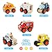 DIPALENT 6Pcs Wooden Cars for Toddlers 1-3,Car Toys,Push and Go Vehicle,Kid Vehicle Toys,Hand Push Car Toys for 1+ Year Old,Montessori
