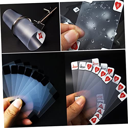 CLISPEED Transparente wasserdichte Spielkarten Aus Kunststoff Klare Pokerkarten Aus PVC Wetterfeste Plastikkarten Für Spiele – Bild 7