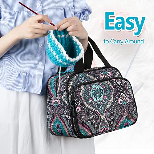 Lodrid CALD01504 Small Knitting Bag, Portable Yarn Storage Bag For Knitting Kit, Crochet Knitting Tote Organizer thumb #4