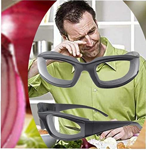 Onion Goggles,Tearless Glasses Eye Protect Durable Windproof Dustproof Eyes Protector Anti-splash Tearless Glasses for Cooking Biking Kitchen for Women Men Home Kitchen Black - Image 4
