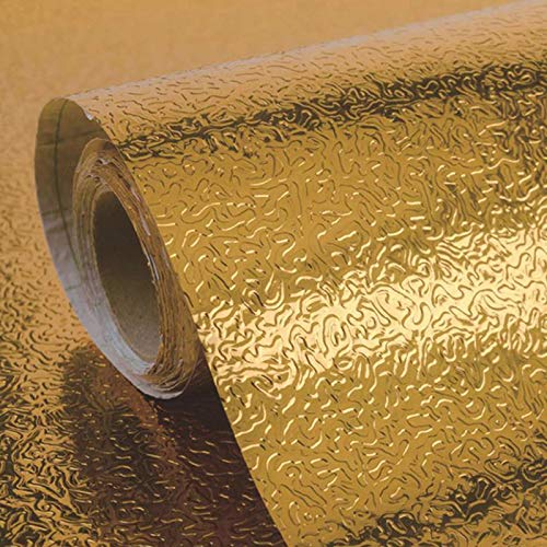 HomeFast Kitchen Oil Proof Backsplash Wallpaper Waterproof Sticker Aluminum Foil Kitchen Wallpaper Backsplash Peel and Stick Self Adhesive Shelf Liners for Drawer Removable