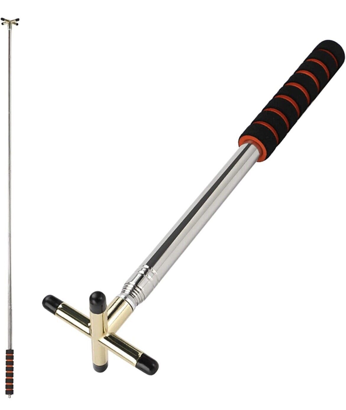 YALLA HomeGym Retractable Billiards Cue Stick Bridge with Replaceable Brass Bridge Head, Portable Design Screw on Bridge Head, Billiard Pool Cue Accessory