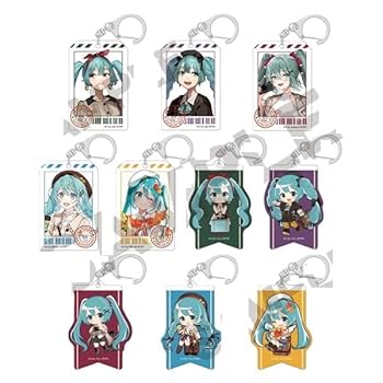 箱入り葛飾北斎×初音ミククリアアクリルキーホルダー全8種セットトレーディング仕様 葛飾北斎×初音ミク』クリアアクリルキーホルダー全8種