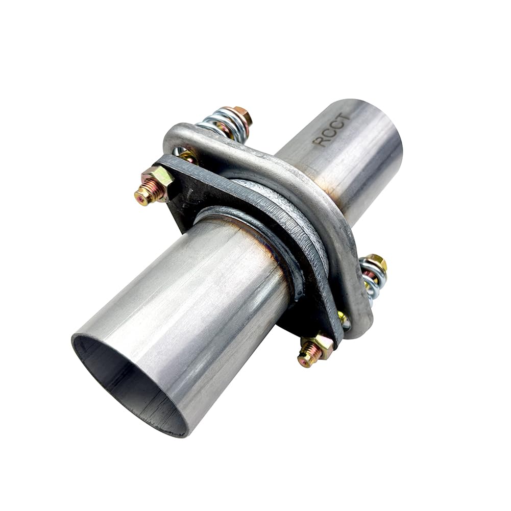 RCCT 50 mm Exhaust Flex Spring Joint – Profi Flexrohr-Reparaturkupplung Für Werkstätten, 2 Zoll Universal Auspuff Federbolzen Flanschsatz (51mm)