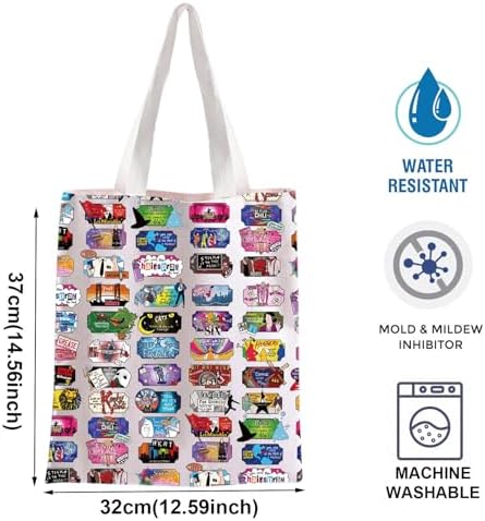 Bolsa De Hombro De Lona Con Estampado Broadway - 37x32 Cm, Regalo Para Fans Del Teatro Musical