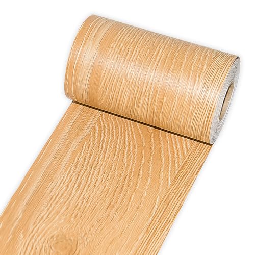 Image of Self Adhesive Wood Grain Tape for Mirrors, 4 inch X 32 ft Light Yellow Wood Repair Patch for Tables, Floor, Bathroom, Cabinets, Handicraft DIY