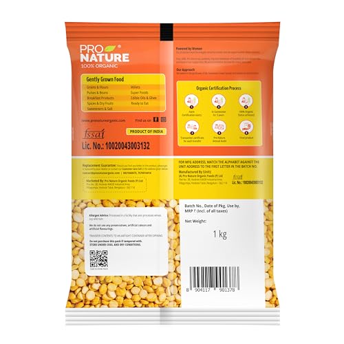 Image of Pro Nature 100% Organic Channa Dal, 1kg (Pack of 3)