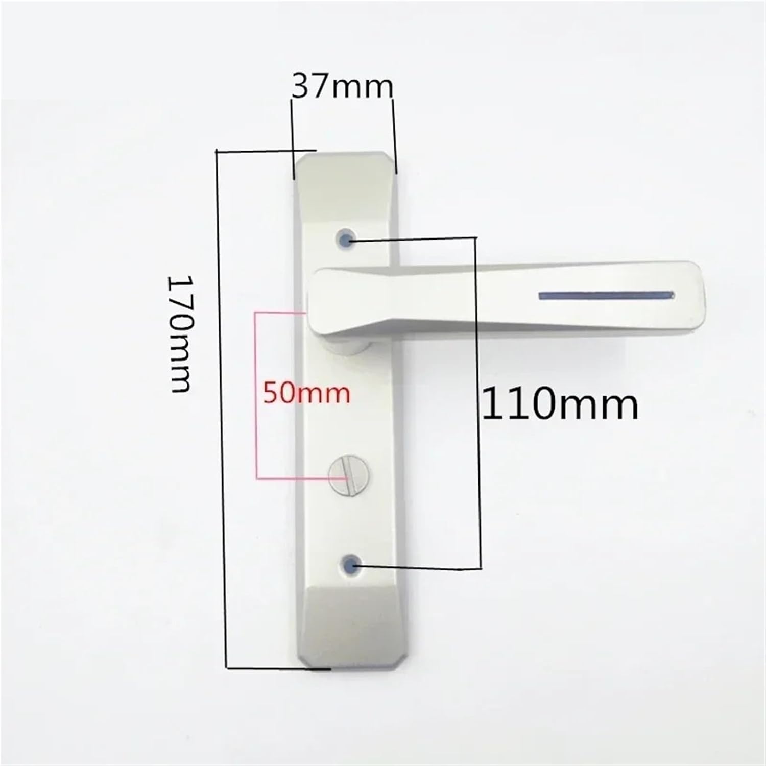 Keyless Handle Door Lock for Bedroom Bathroom Women Cloakroom Dress Fitting Room Toilet Public MS526 1Pcs(Black 1pcs L 45mm)