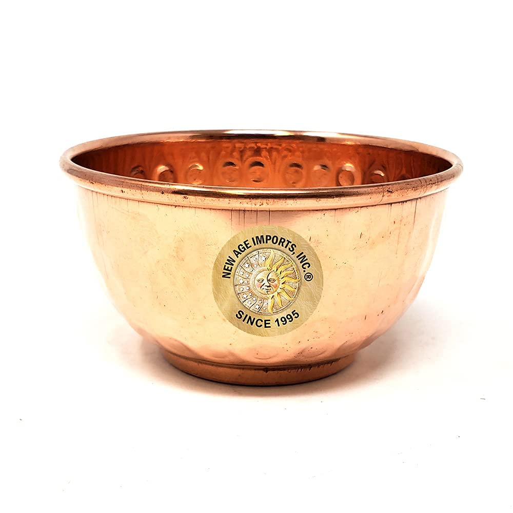 New Age Imports, Inc. Copper Offering Bowl 3", "Great for Altar and Ritual Use, Incense Burner, Smudging and Decoration Bowl