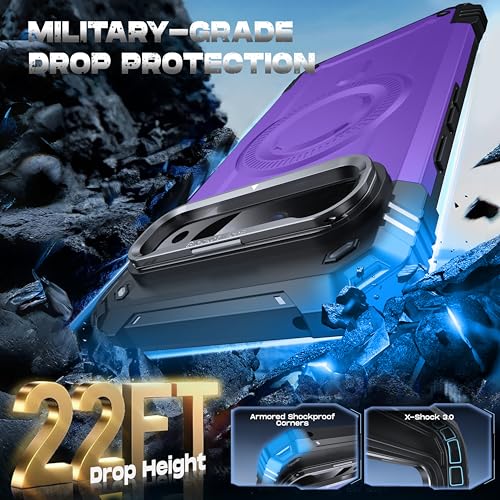 Coque Google Pixel 9 Pro XL violette et magnétique compatible MagSafe