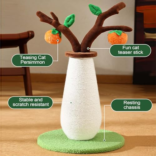 Grattoir pour chat stimulation mentale peluche kaki 15 pouces pour chaton