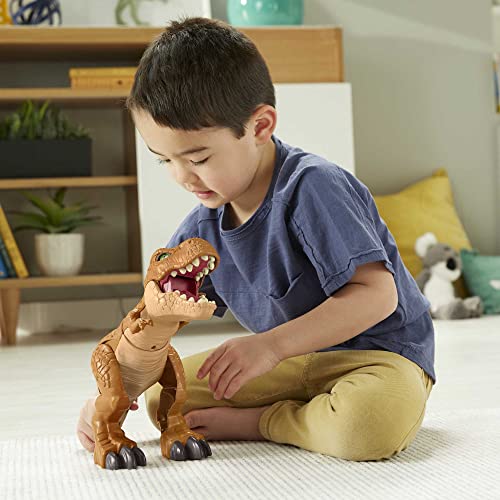 Fisher-Price Imaginext Jurassic World Dinosaur Toy Thrashin’ Action T. Rex Figure With Chomping Action For Preschool Kids Ages 3+ Years #TOP1