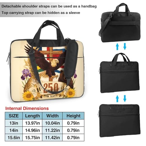 Maletín Vintage United Eagle para laptop 15.6'' impermeable miniatura 3