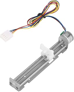DC 12V Drive Stepper Motor Linear Screw Slider Stepper Motor for DIY Engraving Machine, 18 Degree Screw Worm Drive Stepper Motor