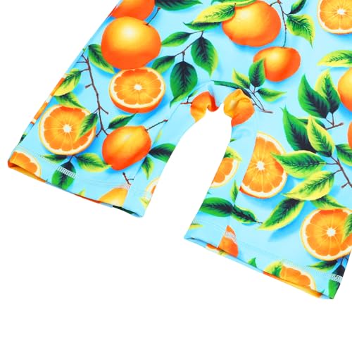 Image of TFJH E Short Sleeve Girls Swimsuits UV 50+ One Pieces Zipper 2-14Y | From beach vacations and pool parties to cruises and water parks, this colorful floral swimsuit is her summer favorite