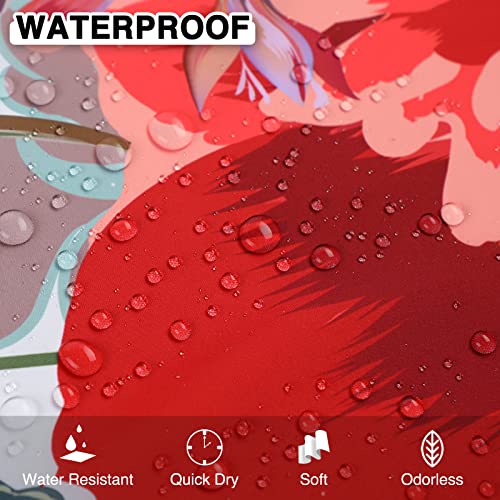 WELTRXE Shower Curtain, Bathroom Curtain with 12 Hooks, Waterproof Polyester Fabric Bathtub Curtain, Weighted Hem, Washable - Image 4