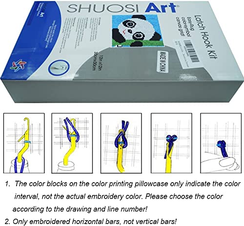 Dear Model Latch Hook Kits For Kids Bear Dinasaur Elephant Panda Flower Wolf Latch Hook Kit Animals For Adults Beginner Kids Girls Boys Beginners Rug Making Kits With Pre Printed Canvas #TOP2