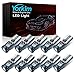 Yorkim 194 Led Bulb Blue Canbus Error Free 3-SMD 2835 Chipsets, T10 Blue Interior Led For Car Dome Map Door Courtesy License Plate Trunk lights with 194 168 W5W 2825 Sockets Pack of 10, Blue