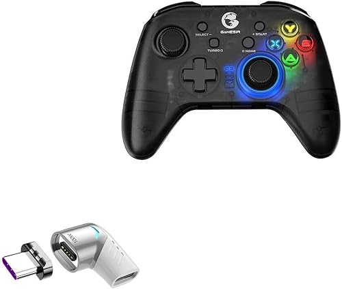 BoxWave Adapter Compatible with GameSir T4 Pro - MagnetoSnap PD Angle Adapter, Magnetic PD Angle Charging Adapter Device Saver - Metallic Silver