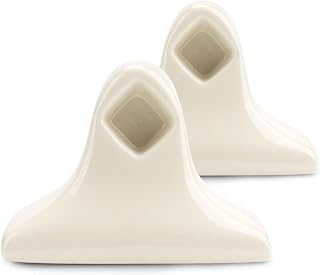 2 Pack Almond Ceramic Towel Bar Holder (Rod Not Included)