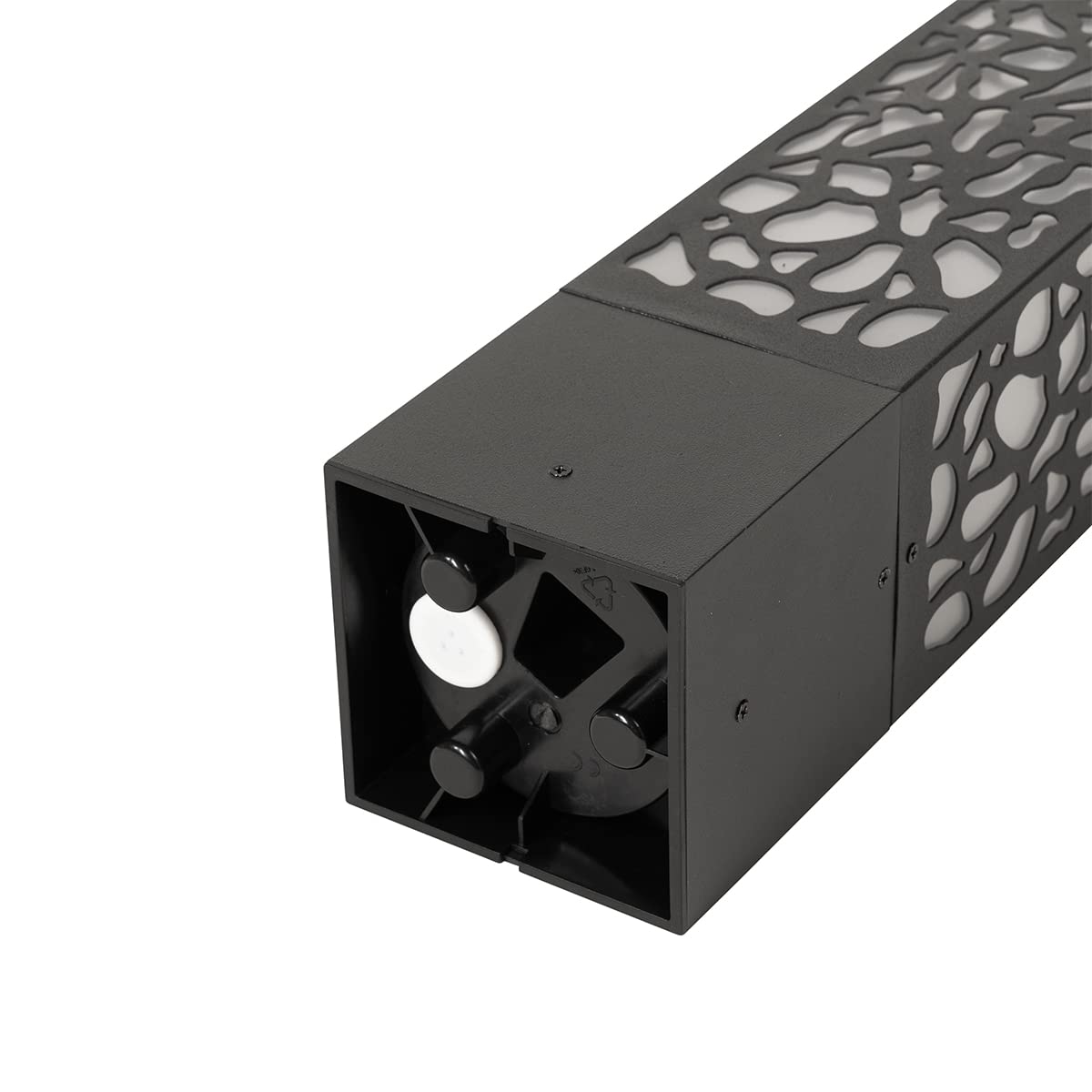 Qazqa Modern außen Pollerleuchte, Wegeleuchte, Pollerlampe für den Garten - Nicole - Schwarz, max. 40W, Geeignet für LED, 40cm, IP44