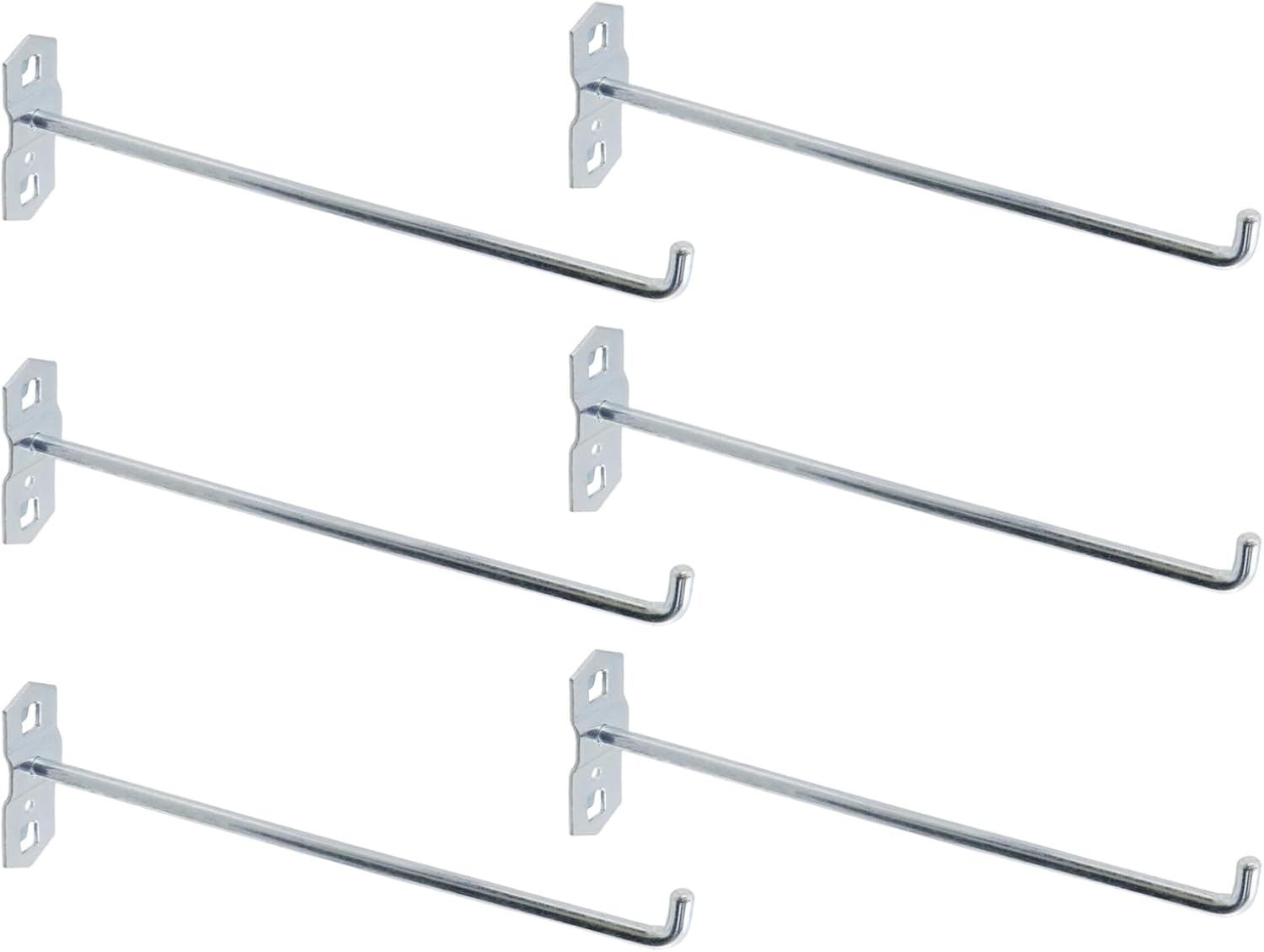 Pegboard Hooks Heavy Duty Metal Steel 3/8" Square Hole Peg Hooks Suitbale for 1.5" Spaced Pegboards Garage Wall Hooks for Organizing Tools in Home or Garage 8" Long - 6pcs