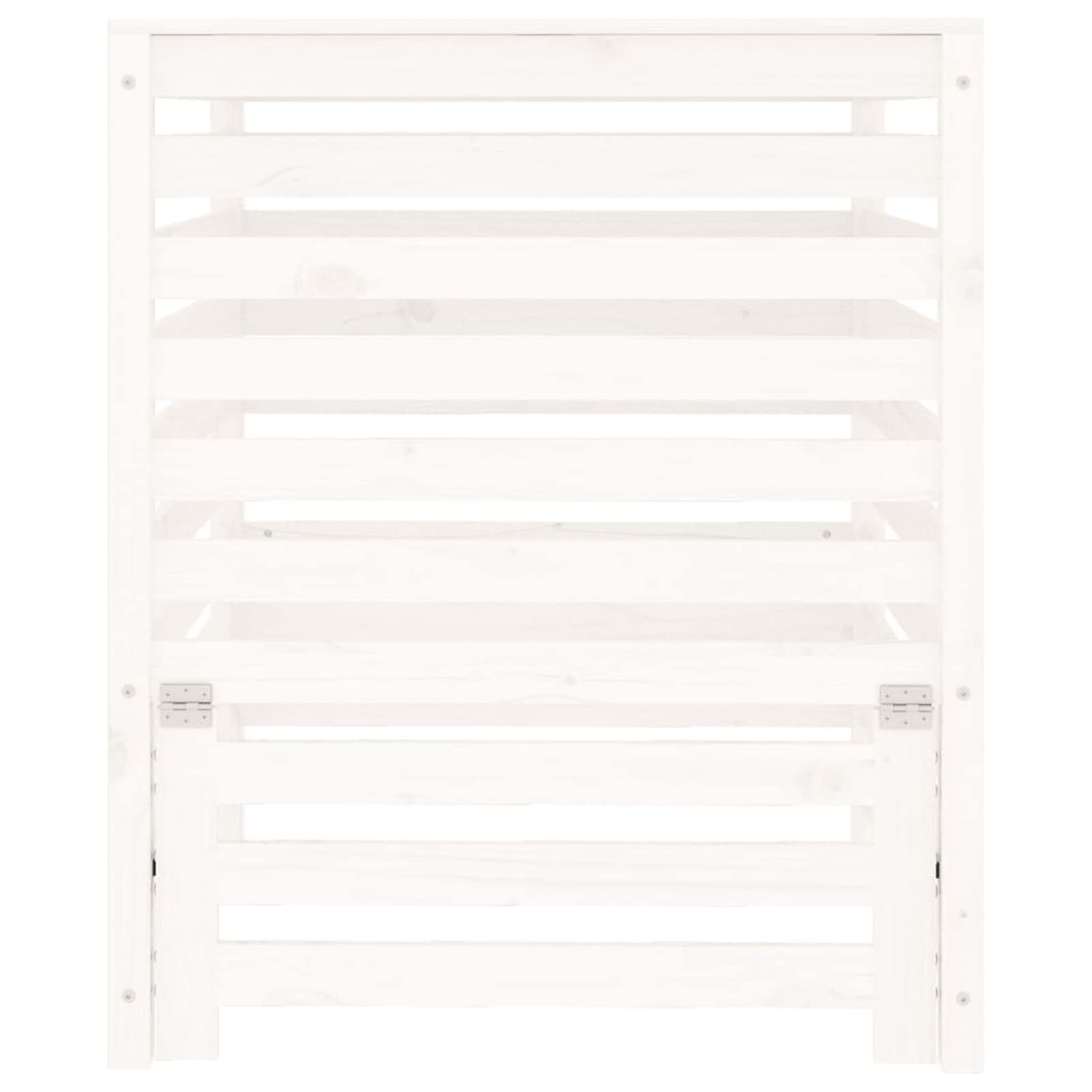 Compostiera da Giardino, Compostiera Domestica,Compostiera Bianca 82,5x82,5x99,5 cm in Legno Massello di Pino