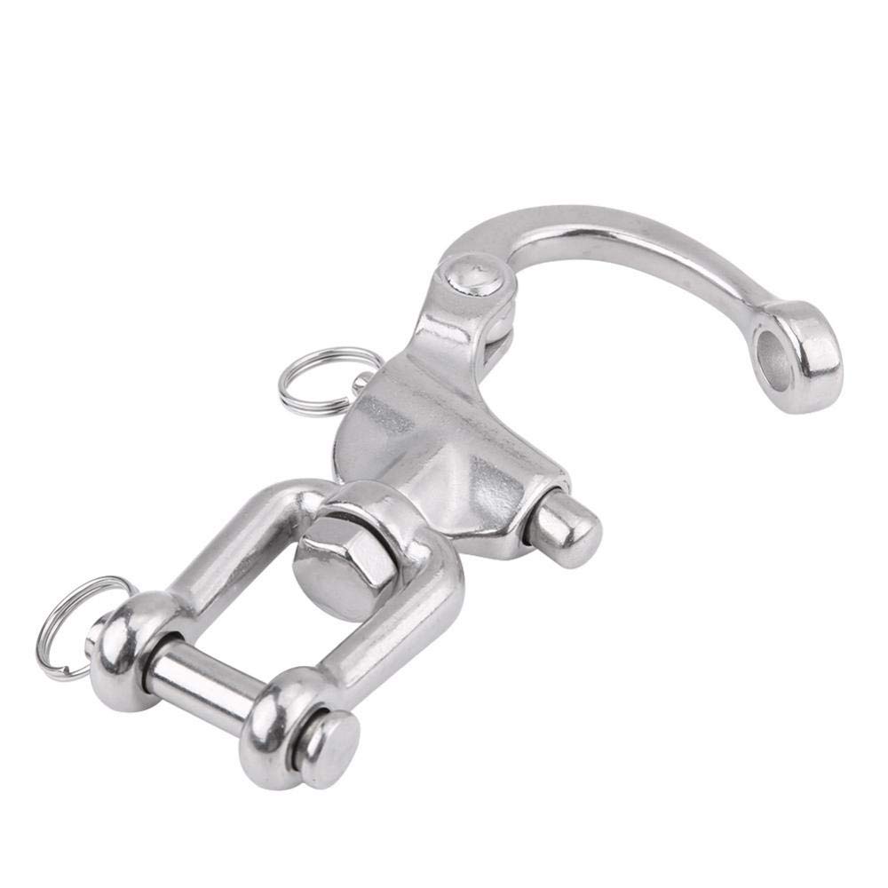 Grillo girevole sostituzione per barche marine, moschettone girevole in acciaio inossidabile 316 con moschettone con anello in acciaio sostituzione per barca a vela Spinnaker Halyard(128mm)