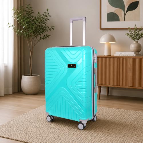 Image of Large Check-in Suitcase Light Green Polypropylene 74 cm with 8 Wheel Spinner and Number Lock