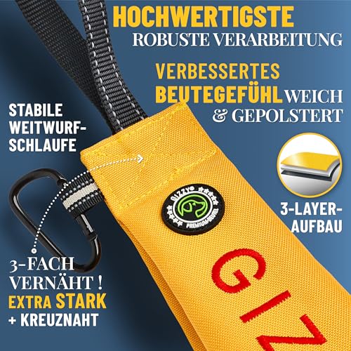 GIZZY® DAS ORIGINAL I Futterdummy Hunde I Robuster Hunde Futterbeutel für alle Rassen I Dummy Hundetraining mit Leckerlies - Die Erziehungshilfe für Hunde I Futterbeutel Hundetraining - Hunde Zubehör