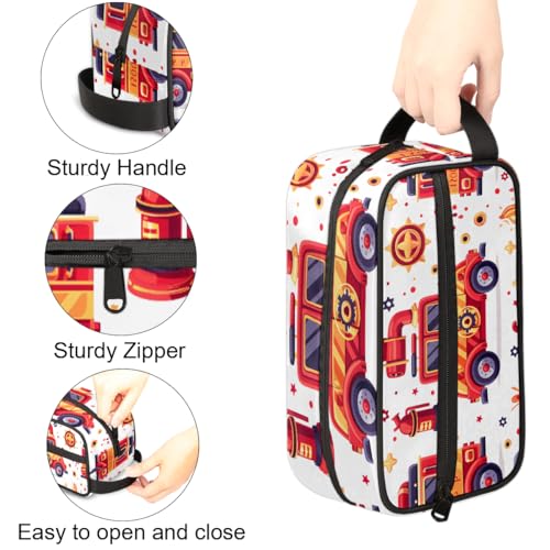 Kids Travel Toiletry Bag for Boys Men -Fire Truck Paint Hanging Dopp Kit - Waterproof Shaving Bag Bathroom Bags Wash Bag for Toiletries Accessories3