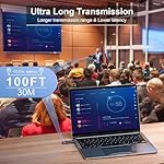 TTQ Wireless HDMI Transmitter and Receiver, 4K Decode 1080P Output, Wireless HDMI Sender Extender, Metal Housing, LED Display, 100FT Range, 2.4G&5G, for PC/DV/HDTV/Projector/TV Box - Image 4