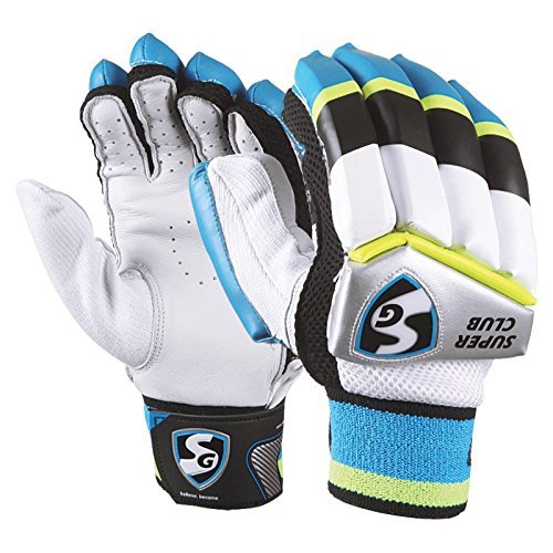 SG Batting Gloves Super Club LH Junior Size Multicolor Professional Grade Padded Superior Finger Protection Comfortable & Durable Wicketkeeper per Cricketers
