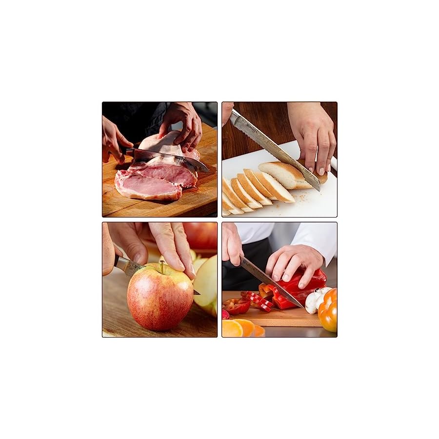 MOSFIATA-Kitchen-Knife-Set-15-Piece-Kitchen-Knife-Set-with-BlockSharpening-Rod-Ergonomic-Handle-for-Chef-Knife-Set-and-Serrated-Steak-Knives-Knife-Sharpener-and-Kitchen-Shears-Bottle-Opener MOSFIATA Kitchen Knife Set, 15-Piece Kitchen Knife Set with Block&Sharpening Rod, Ergonomic Handle for Chef Knife Set and Serrated Steak Knives Knife Sharpener and Kitchen Shears, Bottle Opener