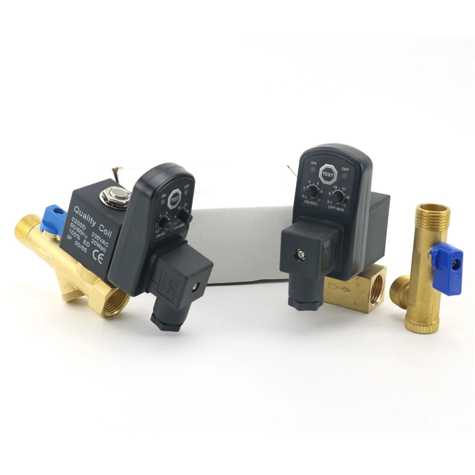 1 x 1/2 "DN15 220V/12 V/24 V mosiężny elektromagnetyczny zawór elektromagnetyczny spustowy z automatycznym timerem OPT-A B do chłodnicy zbiornika sprężarki suchego powietrza(Split-body type, 24V)