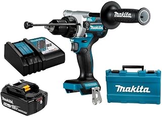 18V Brushless Hammer Driver Drill Kit with 5.0Ah Battery and Rapid Charger in Heavy Duty Case.