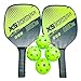 SM SunniMix Ensemble de Pickleball - Comprend 2 pagaies de Pickleball, 4 balles, 1 Sac de Transport, des Raquettes de Pickleball de qualité supérieure, Une Face