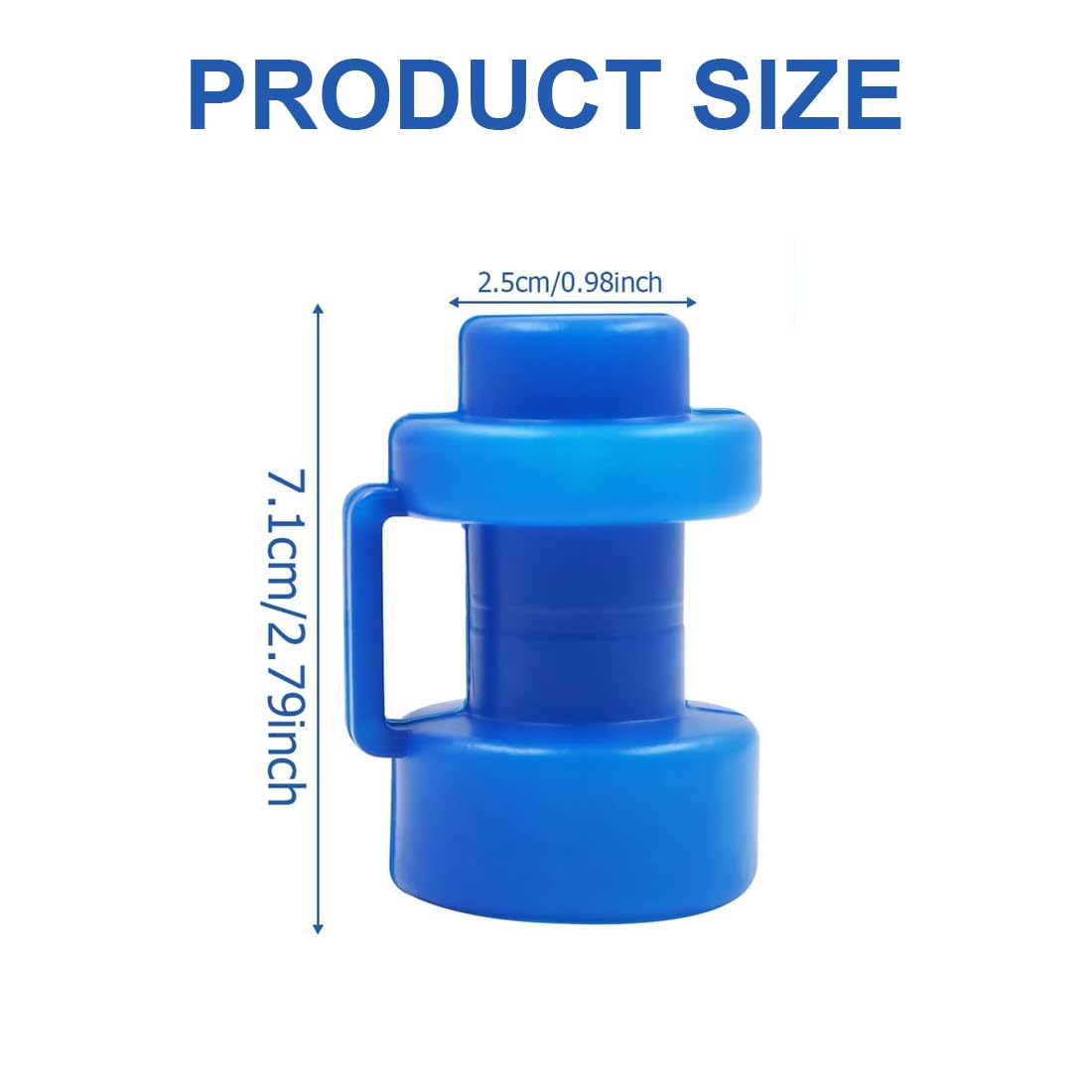 12 Tappi Terminali Per Trampolino - Ø 25mm, Ricambi Per Aste Di Rete - Colore Blu - Foto 3