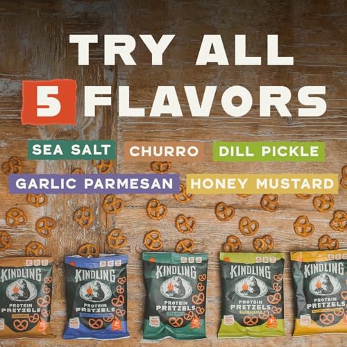 Kindling Protein Pretzels - Churro - 8 Bolsas de 2.5 oz miniatura 7