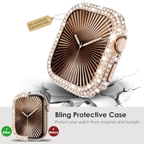 Coque Apple Watch 41mm évite rayures cadre strass antichoc - 5