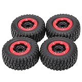 Goolsky 4Pcs AUSTAR AX-3009 High Performance 108mm 1/10 Short Course Truck Tires with Wheel Rim for All Terrain
