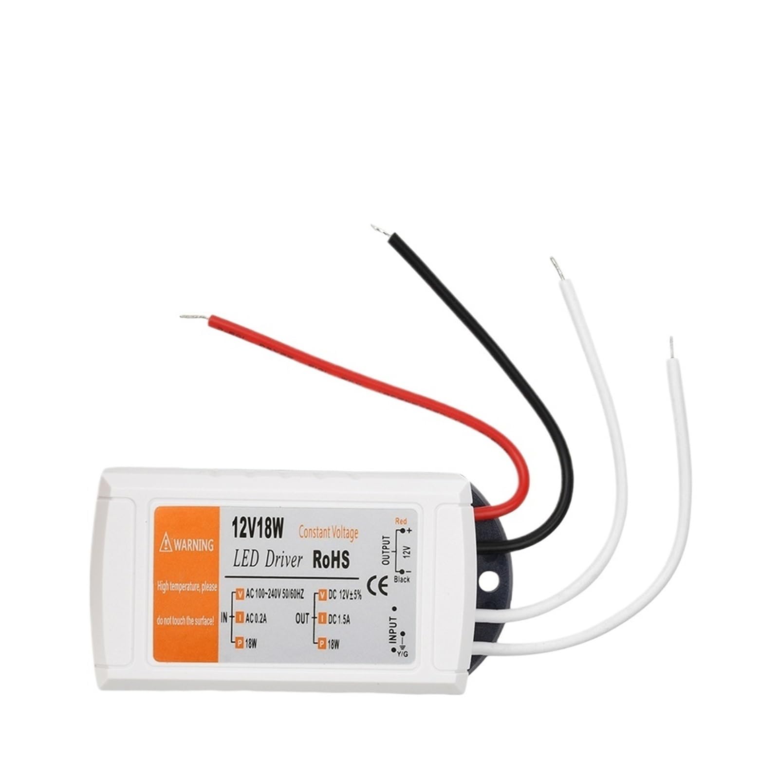 Zasilacz do sterownika LED, przełącznik, DC 12 V, 18 W, 28 W, 48 W, transformator do oświetlenia taśm LED, AC 90-240 V (18 W)